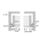 Rollschubführung Teilauszug 250mm/20kg weiß