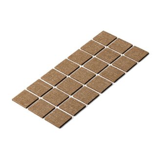 Filzgleiter-Set 30 x 30mm, braun