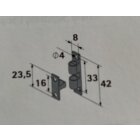 Kugelschnäpper 42 x 8 mm Messing vernickelt 2 Stück