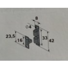 Kugelschnäpper 42 x 8 mm Messing vernickelt