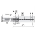 Hettich Kugelpräzisionsteilauszug KA 270 / 450  für Schubkästen mit 27 mm Nut