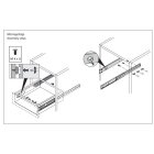 Hettich Kugelpräzisionsteilauszug KA 270 / 450  für Schubkästen mit 27 mm Nut