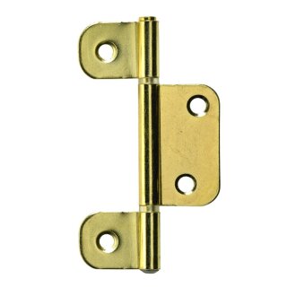 Hettich Lamellentürscharnier 81 x 22mm vermessingt, 25 Stück