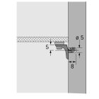 Sekura 8, Glasbodenträger, vernickelt, 8 Stück