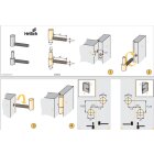 Einbohrband 15mm verzinkt für Holzzarge 1 Set (2 Ober- 2 Unterteile)