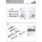 Rollschubführung Teilauszug 450mm/15kg weiß