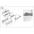 Rollschubführung Teilauszug 350mm/20kg weiß