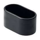 Fußkappen 38 mm oval, Kunststoff schwarz, 4 Stück