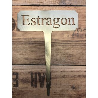 Edelstahl Steckschild Estragon