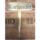 Edelstahl Steckschild Koriander