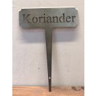 Edelstahl Steckschild Koriander