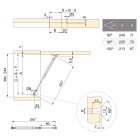 Emuca Kolben Thin für Klapptür 8 kg / 80 mm