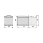 Abfalleimer 2 x 16 Liter ausziehbar EMUCA